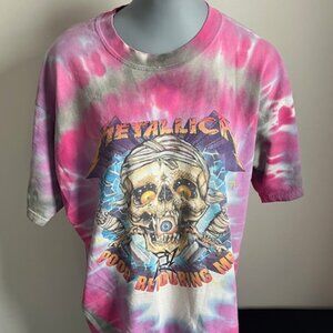 Metallica 1998 Poor Retouring Me Tie Dye Shirt Size XL